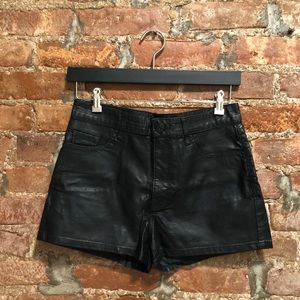 BDG Urban Outfitters Black Vegan Leather Shorts